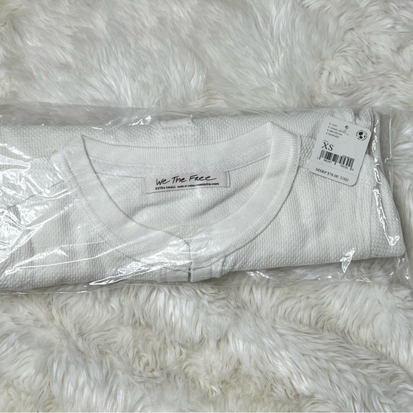 Free People NWT‎ Mikah layering Cuff Top in Cream Combo Size XS - Picture 8 of 10